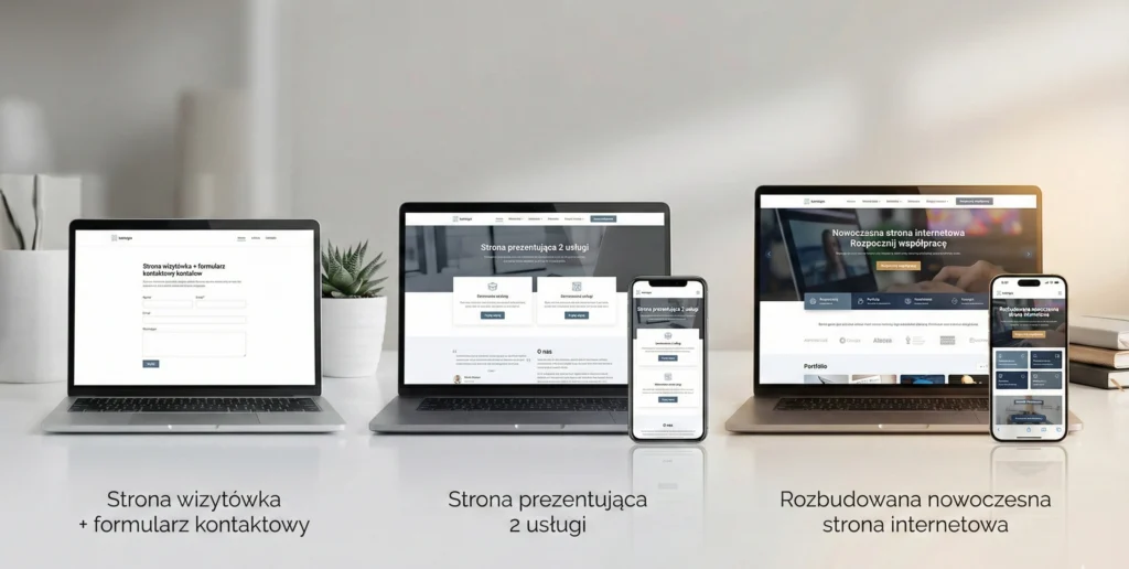 cena strony internetowej